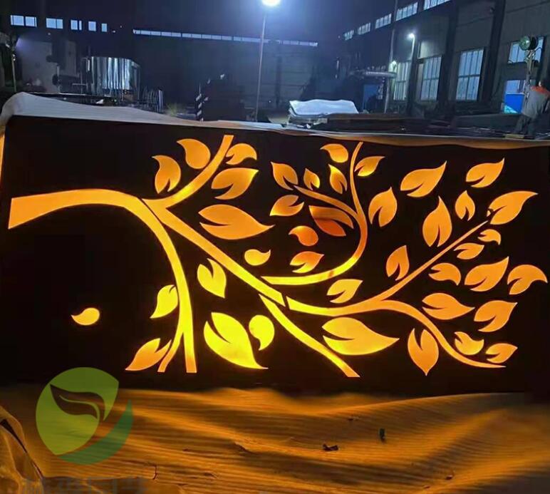 青冈耐候钢板灯箱